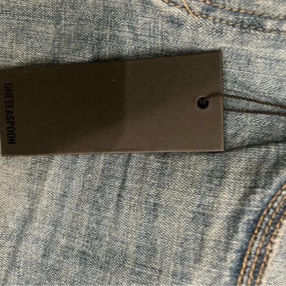 One Teaspoon Storm Boy Stretch 2020 Mini High Waist Denim Skirt NWT - Picture 4 of 6